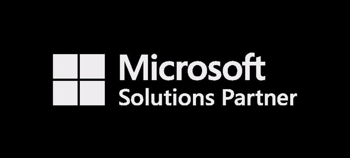 Microsoft Gold Partner_White on Black Background Logo